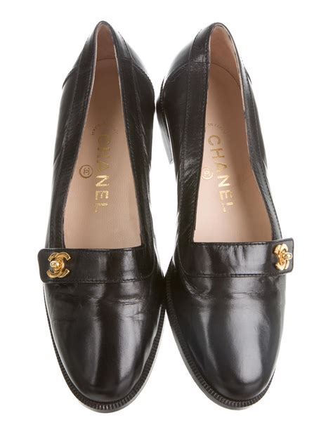 chanel platform loafers.